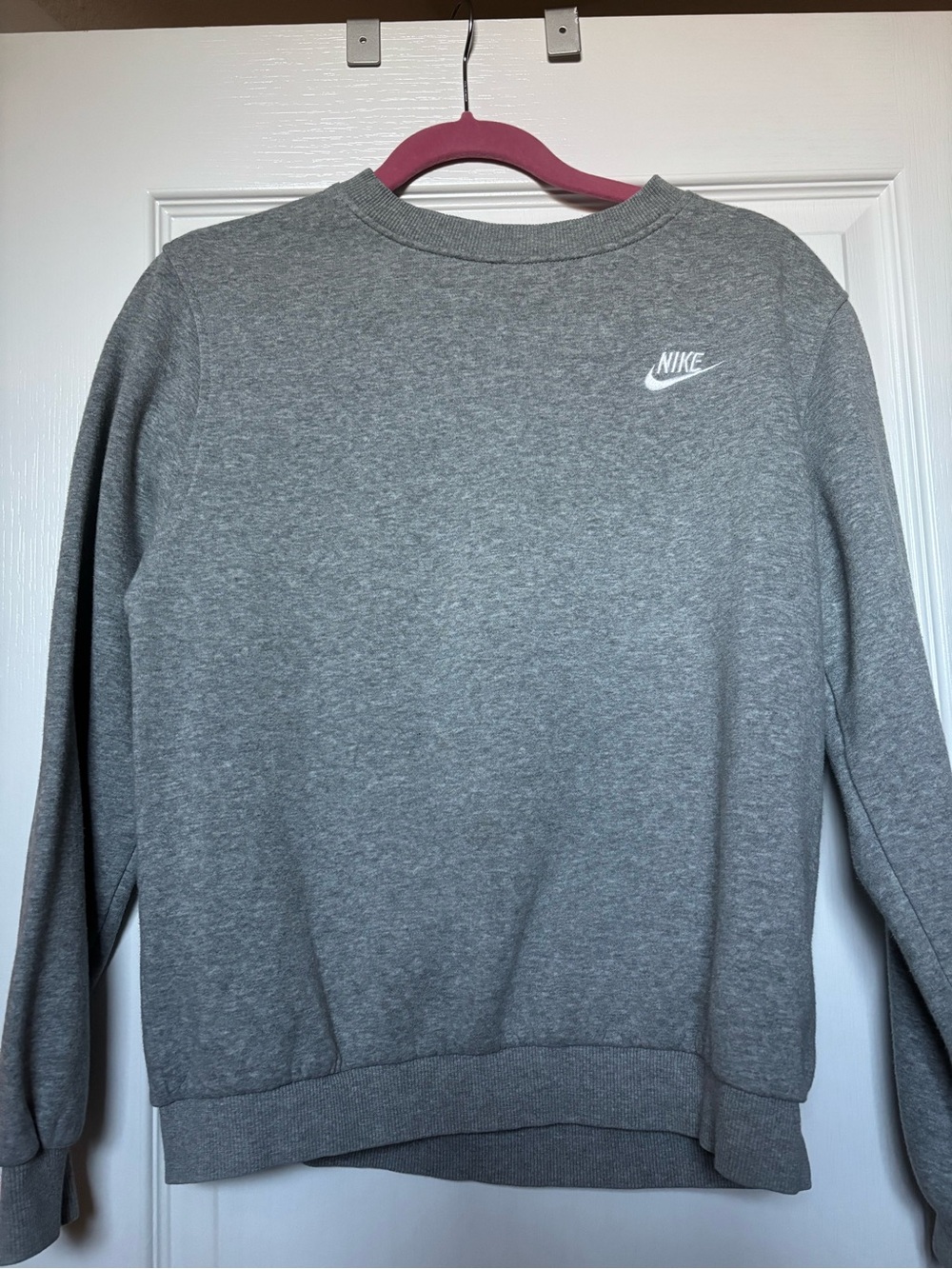 Nike Grey Kids Crewneck Sweatshirt with White Logo